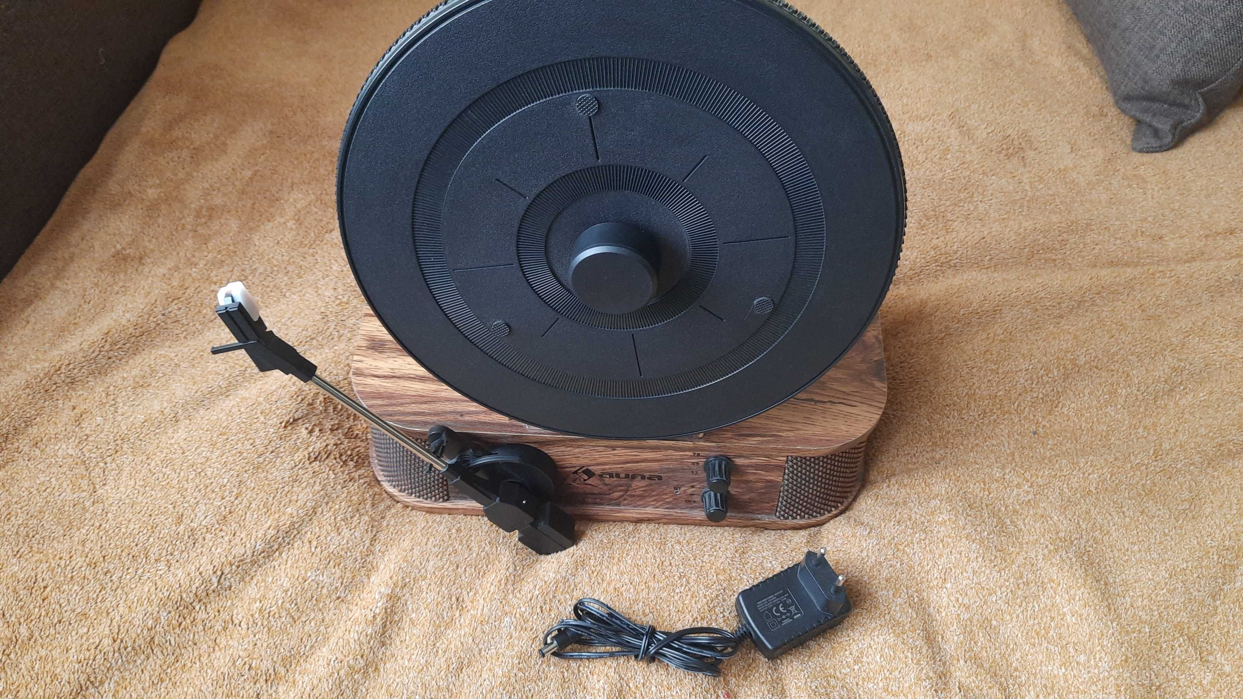 Gramofon retro, USB, Bluetooth, wyjście liniowe, drewno, Verticalo SE