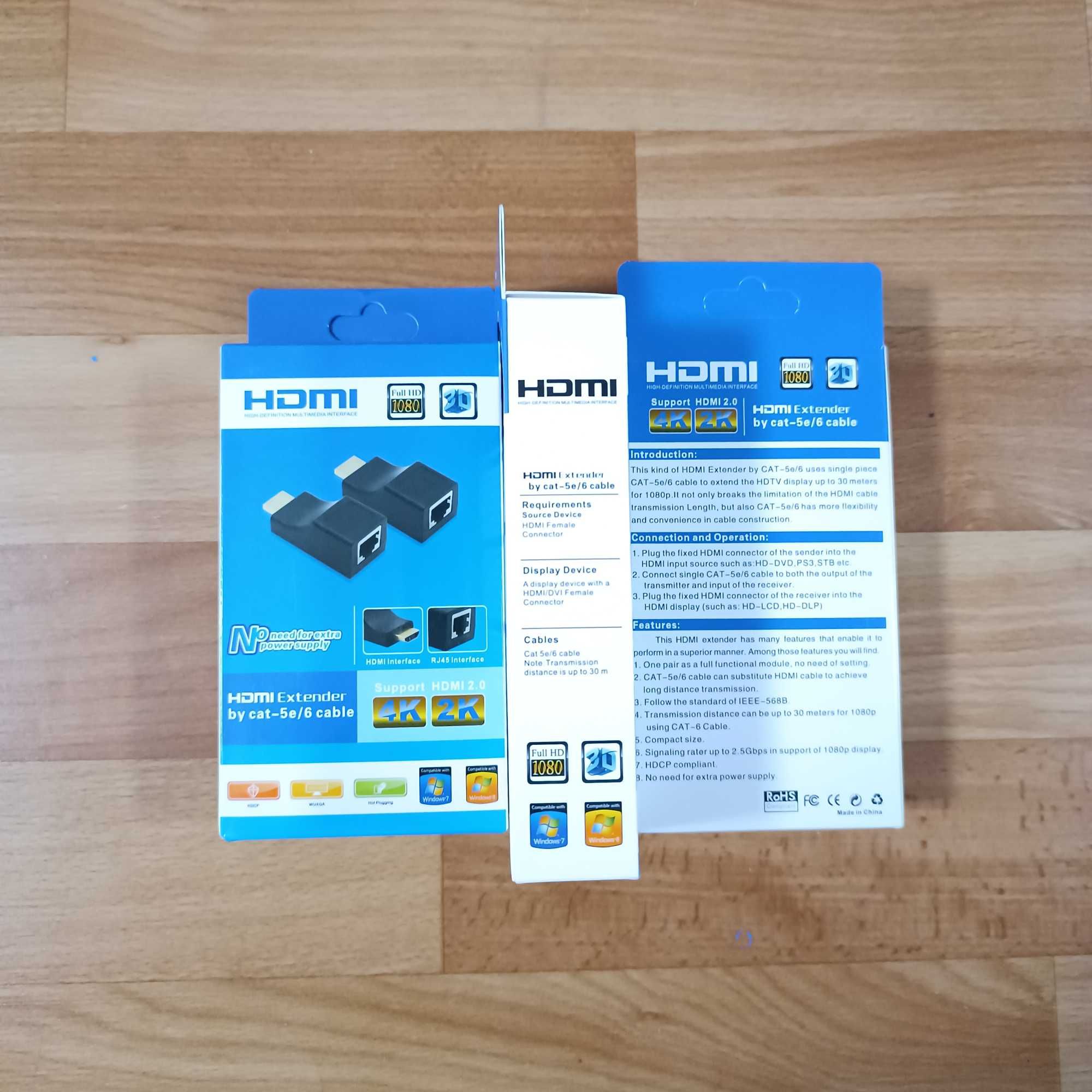 HDMI Extender/екстендер до 30метрів by cat-5e/6 cable