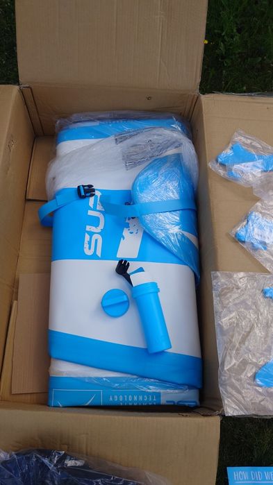Deska SUP/kajak 2w1 Wiosło z kompozytu Lekka + plecak Bluefin 327 cm