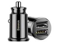 Baseus Grain ładowarka samochodowa 2x USB 5V 3.1A black