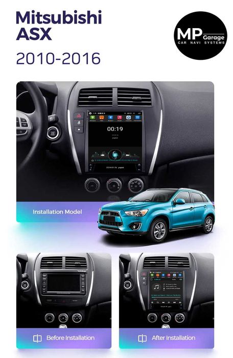 Radio Mitsubishi ASX Android_13 CarPlay/AA TESLA Montaż