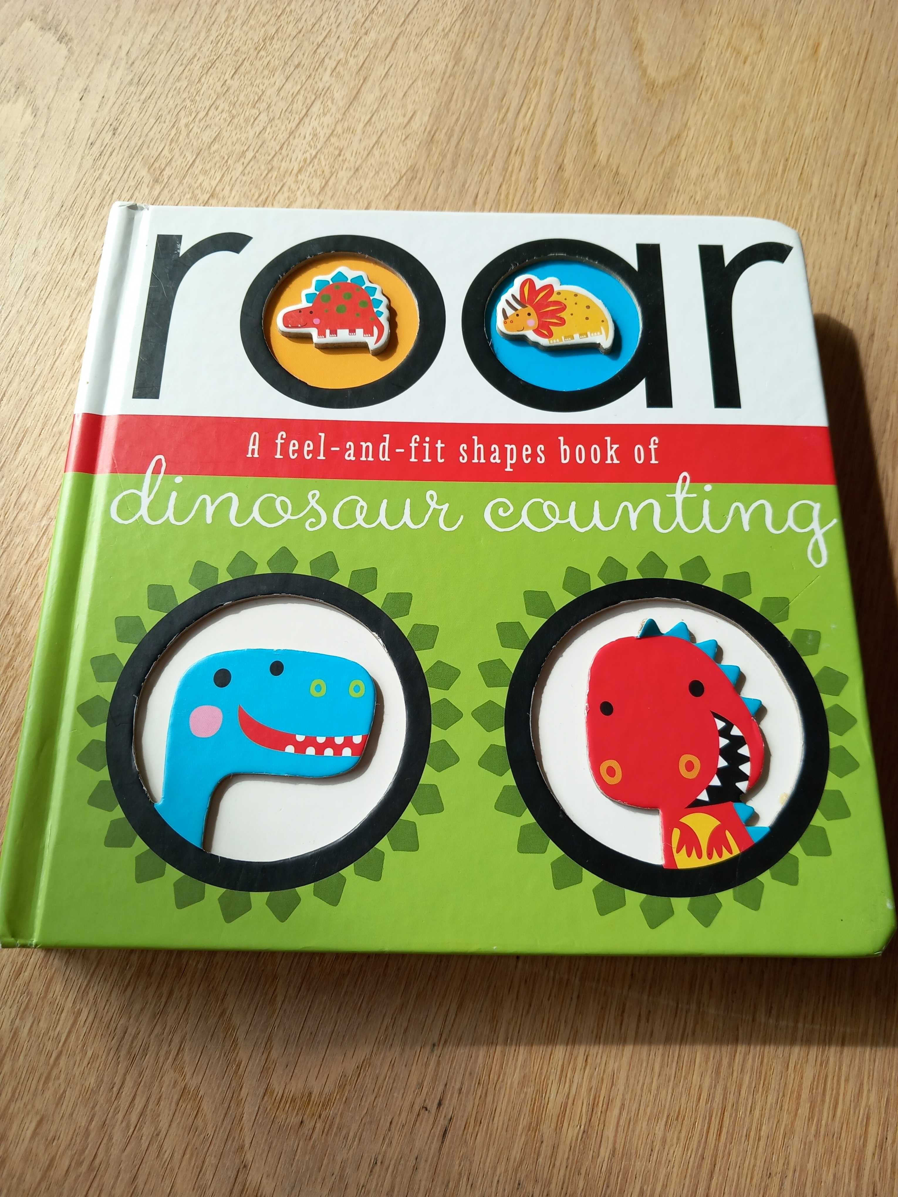 Książka z efektami 3D dinozaury ROAR do dotykania montessori