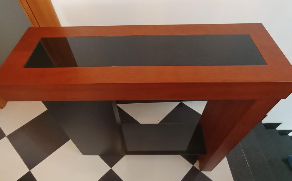 Consola/móvel de madeira maciça