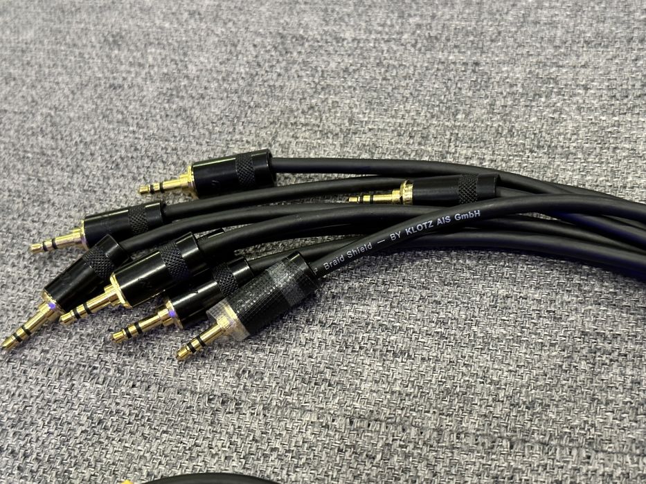 8 szt. Profesjonalny kabel mikrofonowy Jack Stereo XLR męski