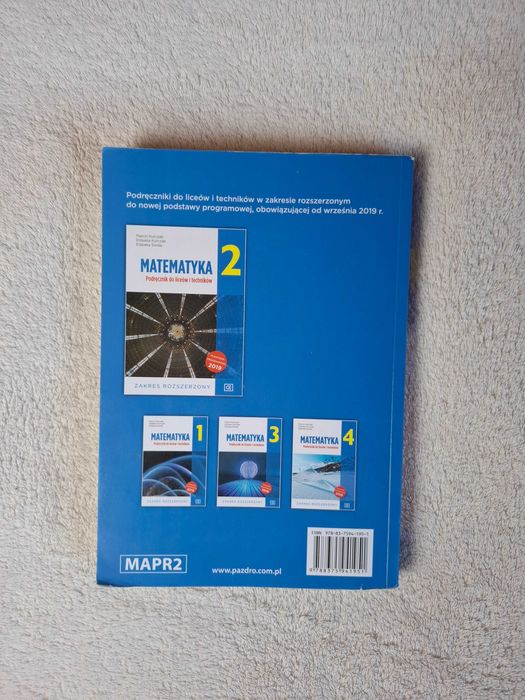 Matematyka 2 podręcznik do liceów i techników zakres rozszerzony