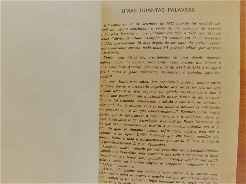 Anuário de Pesca Desportiva 1973