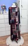 Szyfonowa  retro sukienka  vintage boho wzory orient Etna  maxi