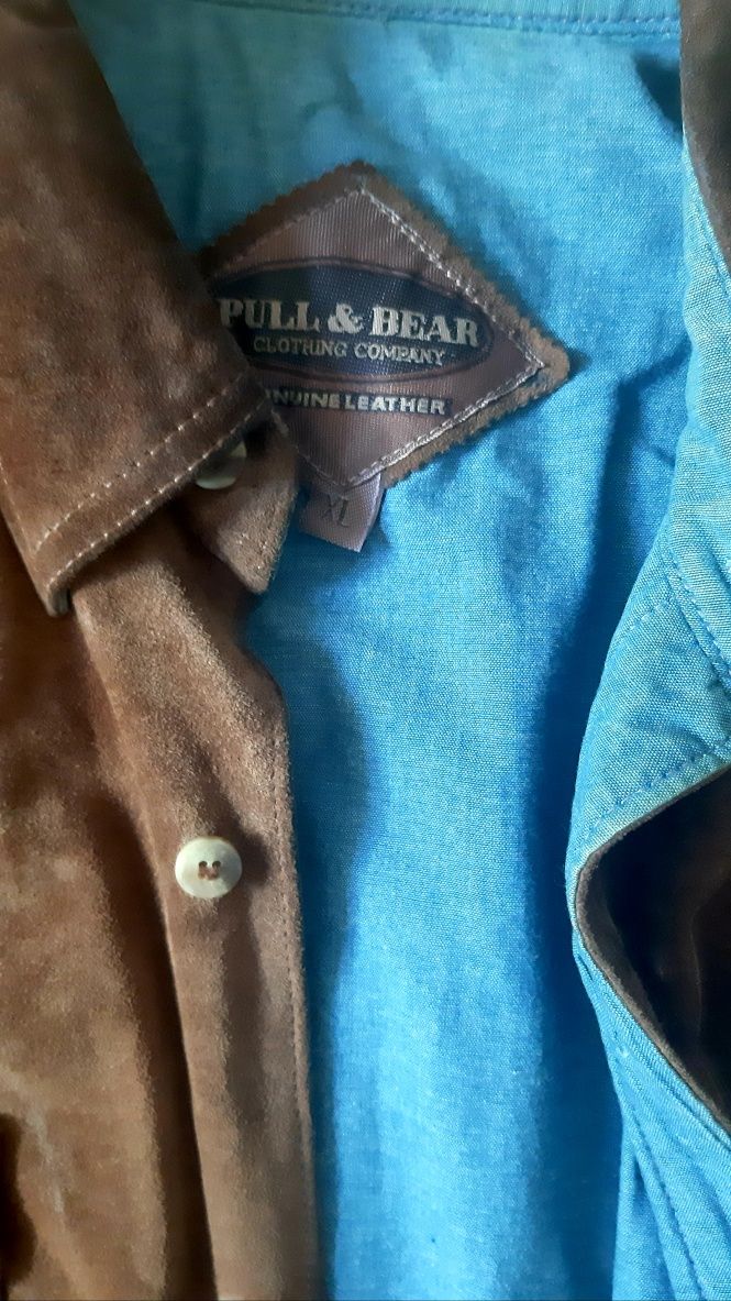 Casaco pele camurça Pull Bear XL