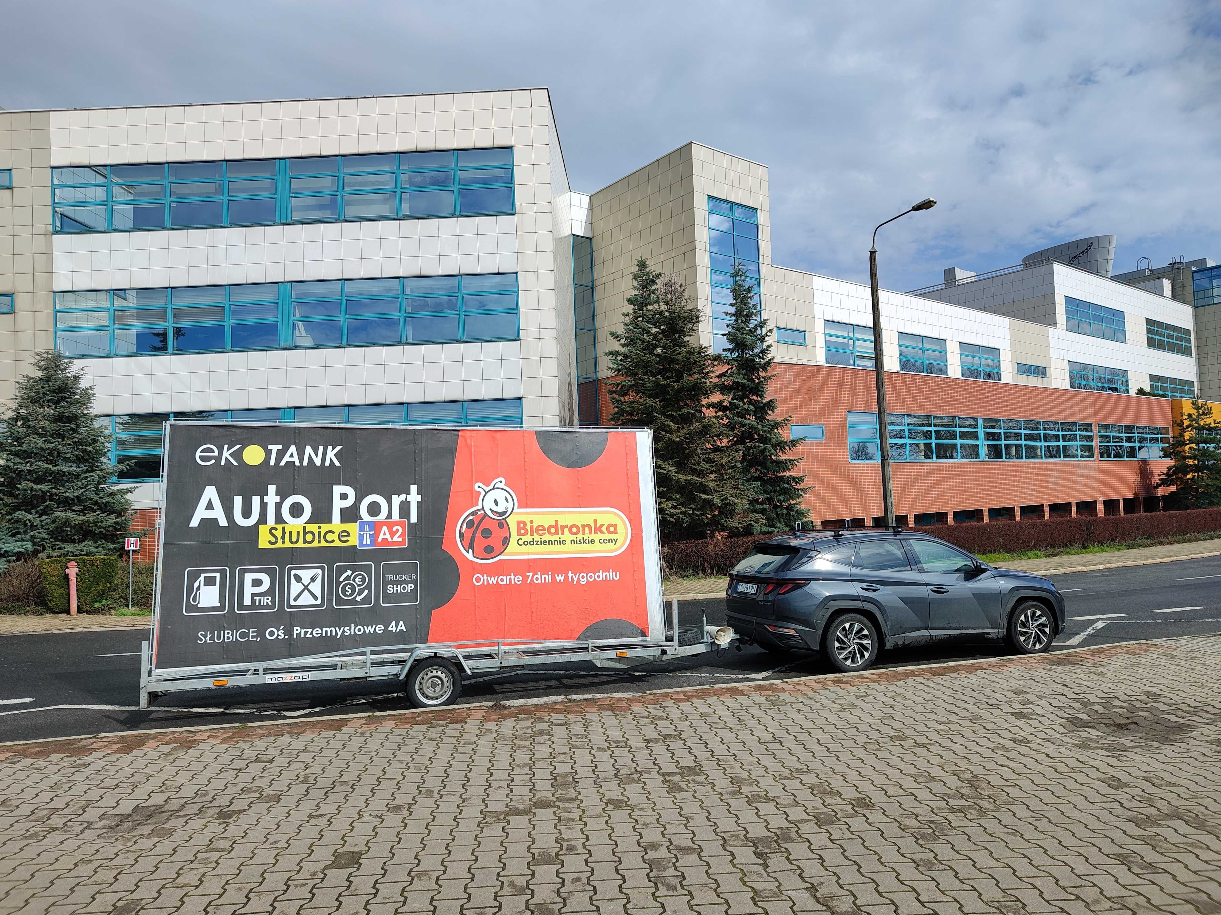 Reklama mobilna, przyczepa reklamowa, mobilny billboard Gorzów Wlkp.