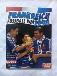1998 Livro Mundial Futebol França em alemão FRANKREICH FUSS WM 98