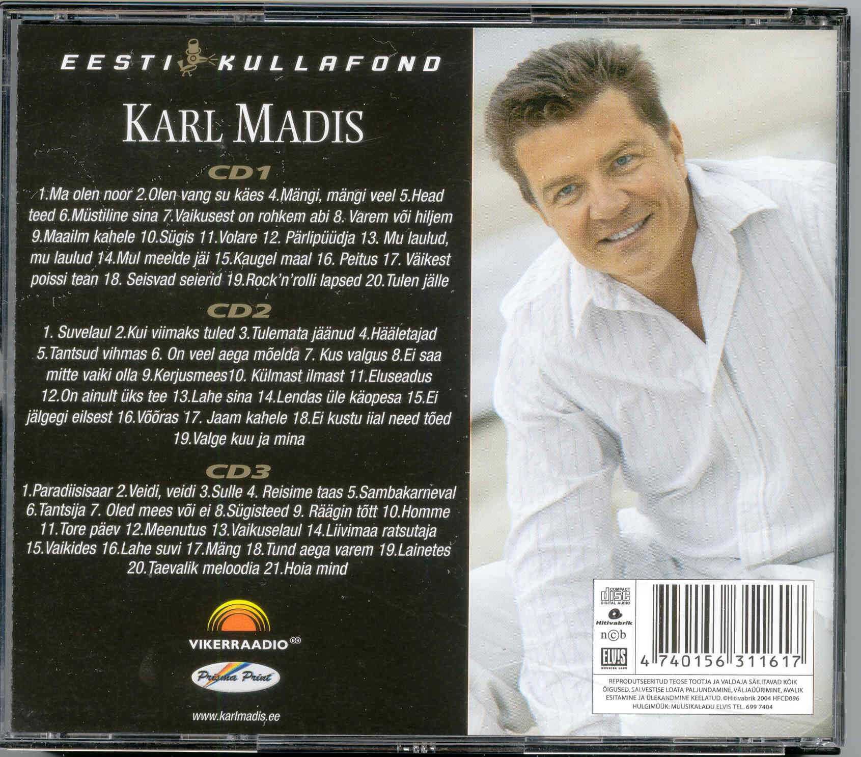 Karl Madis (Mahavok, Karavan). Eesti kullafond. 3CD-box