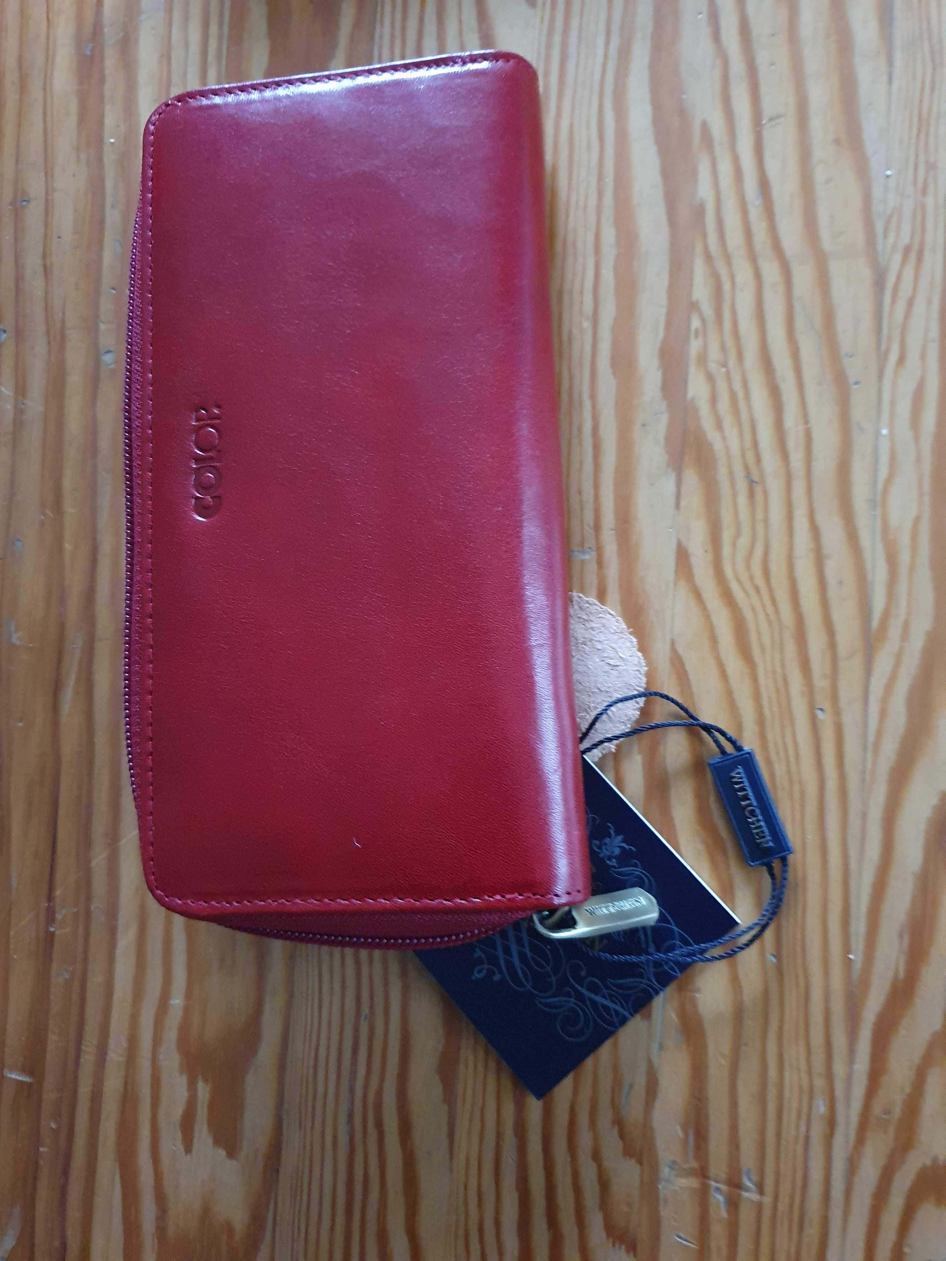 Czerwony skórzany portfel damski Wittchen, nowy