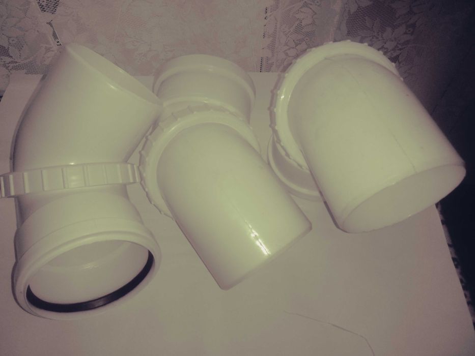 Kolana kanalizacyjne nastawne(regulowane) DN 110 BIAŁE 3szt NOWE