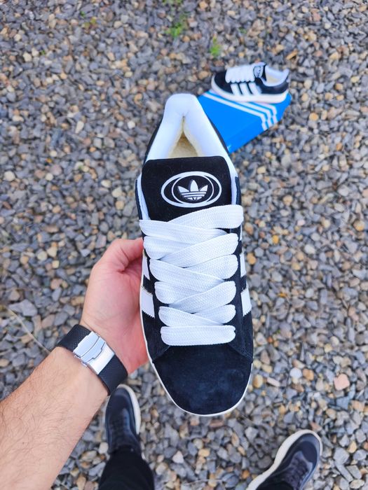 Кросівки чоловічі Adidas Campus зимові з хутром