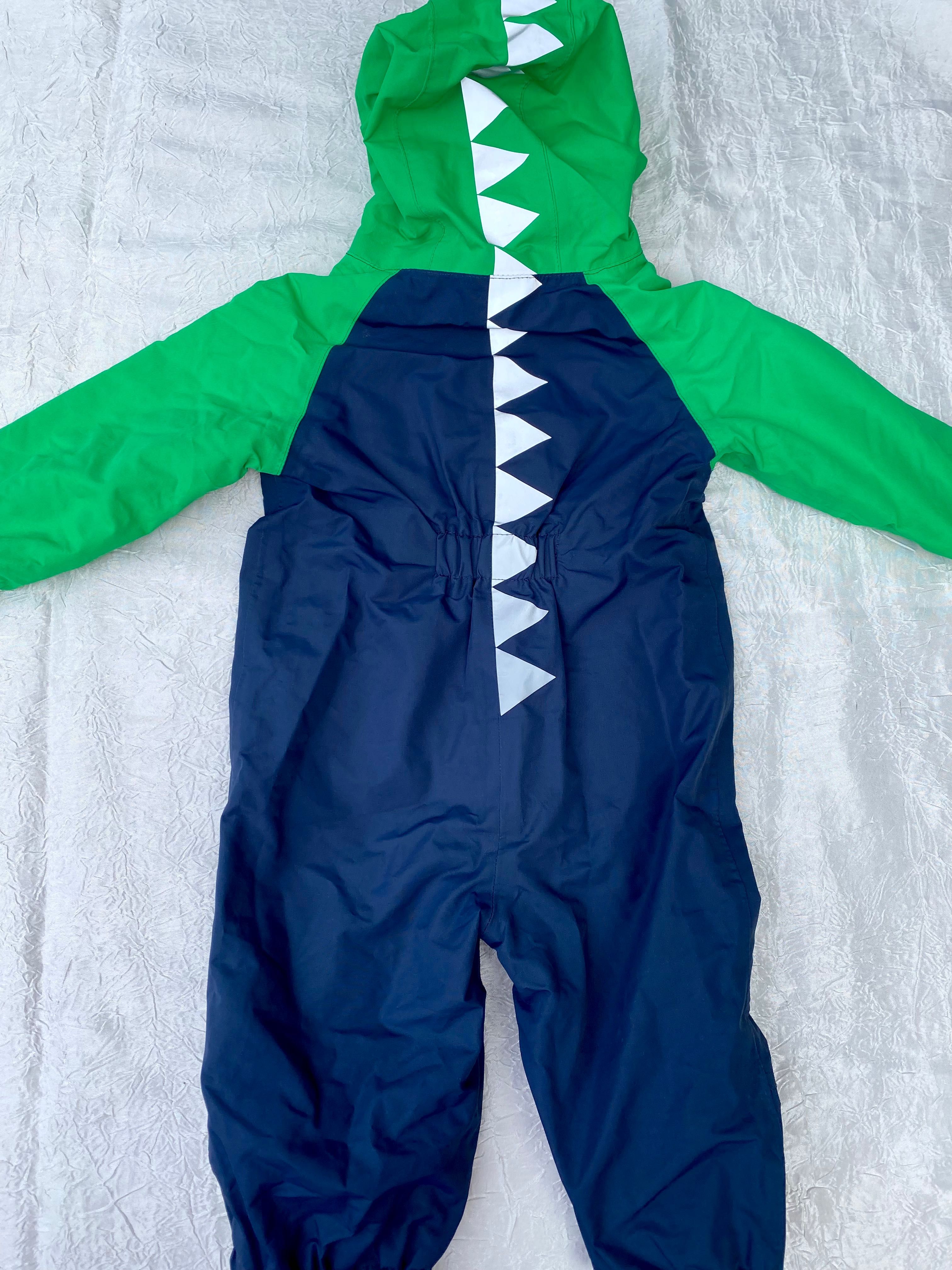 Комбінезон Topomini 68 демі дощовик куртка синій зелений дракон хлопок