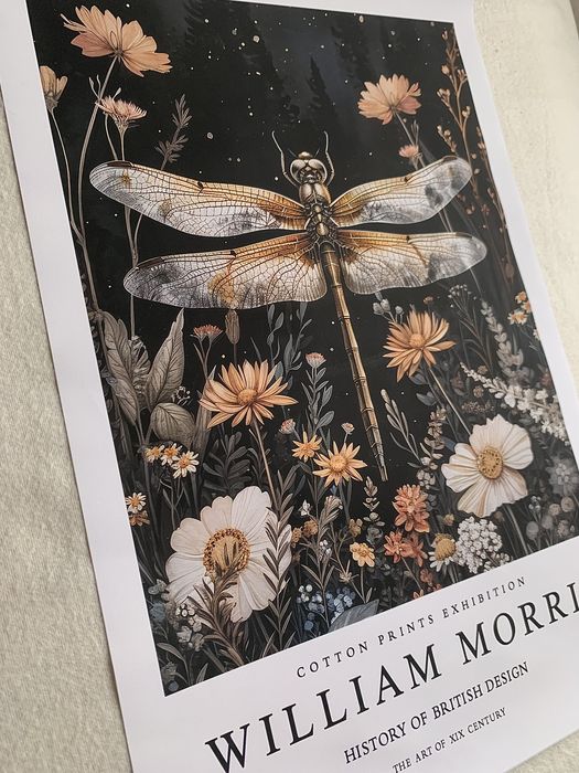 Gobelin na płótnie HD/Obrazek/William Morris/Dragonfly