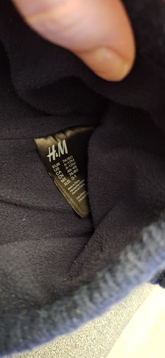 H&M czapka i rękawiczki 74/80