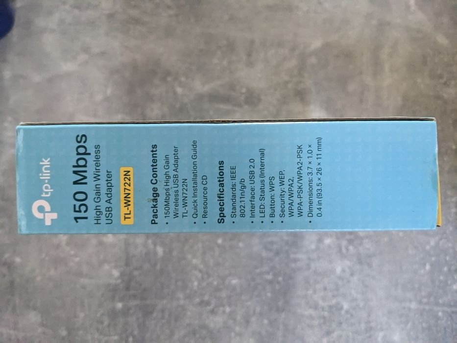 USB-адаптер бездротовий для пк Wi-Fi TP-LINK TL-WN722N 150Mbps