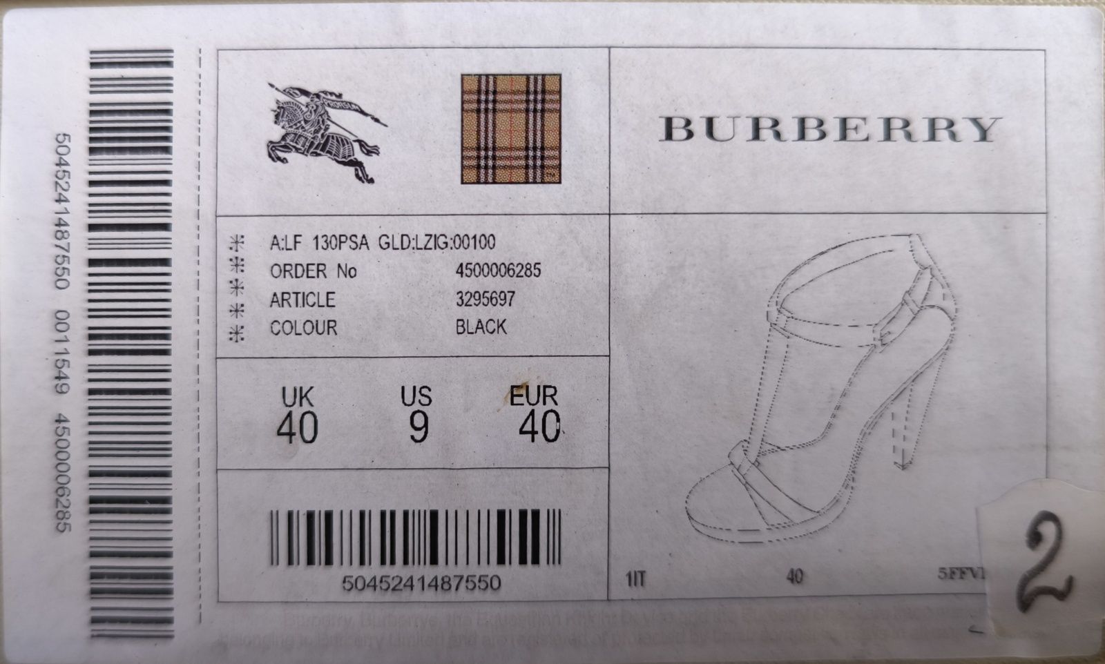 Жіночі босоніжки Burberry