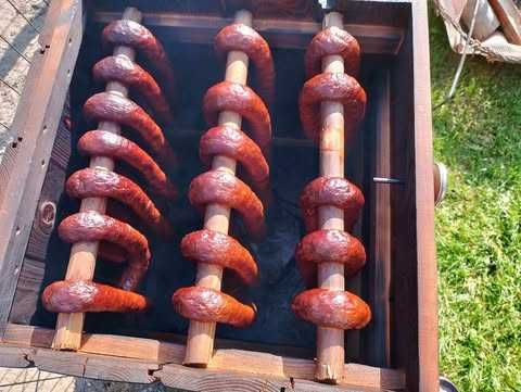 DUŻA Tradycyjna  wędzarnia  drewniana IMPREGNOWANA Cały zestaw+Gratisy