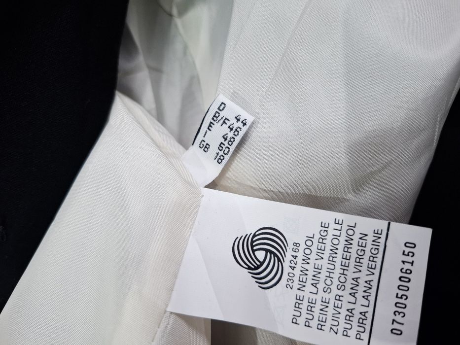 Czarny garnitur damski marynarka żakiet spodnie z wełna 44 xxl ks.