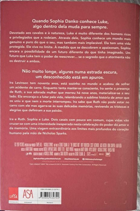 Uma Vida ao Teu Lado - Nicholas Sparks - COMO NOVO