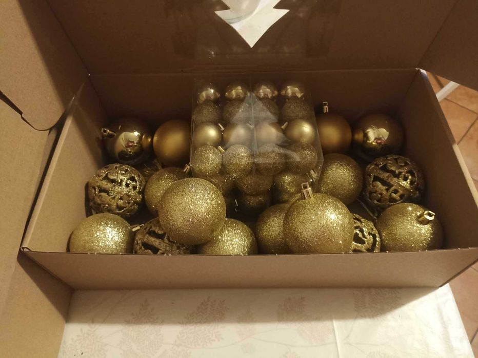 Bombki złote 50 sztuk