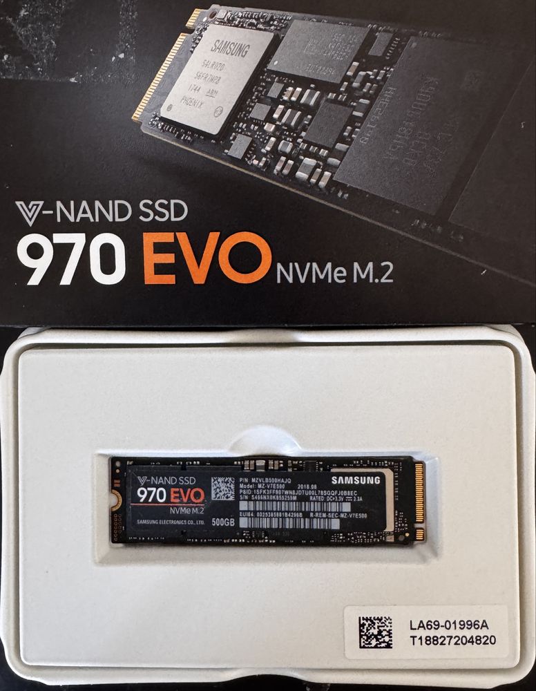 NVMEe M.2 Ssd samsung 970 evo 500 gb