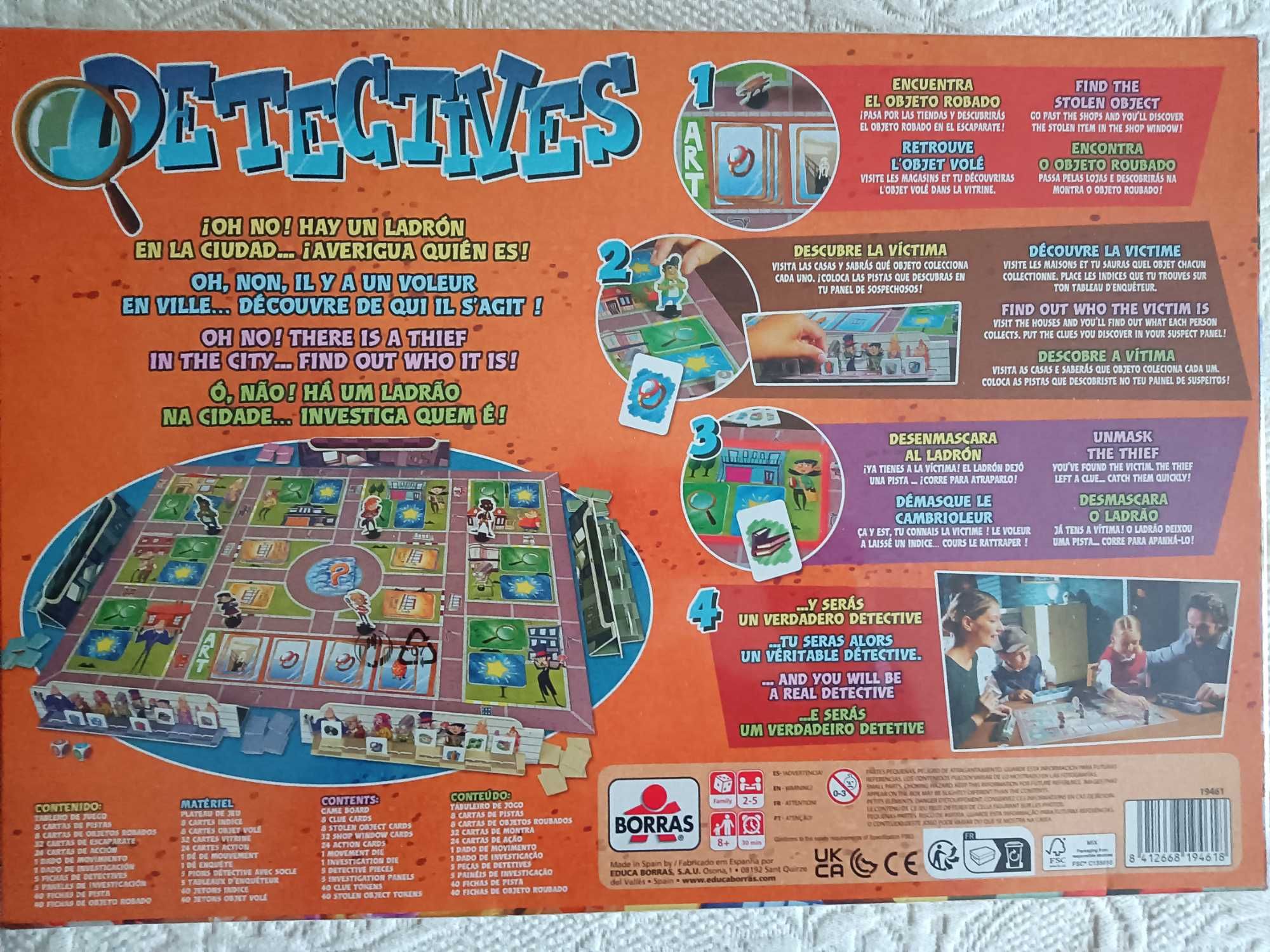 Jogo de tabuleiro "Detectives"