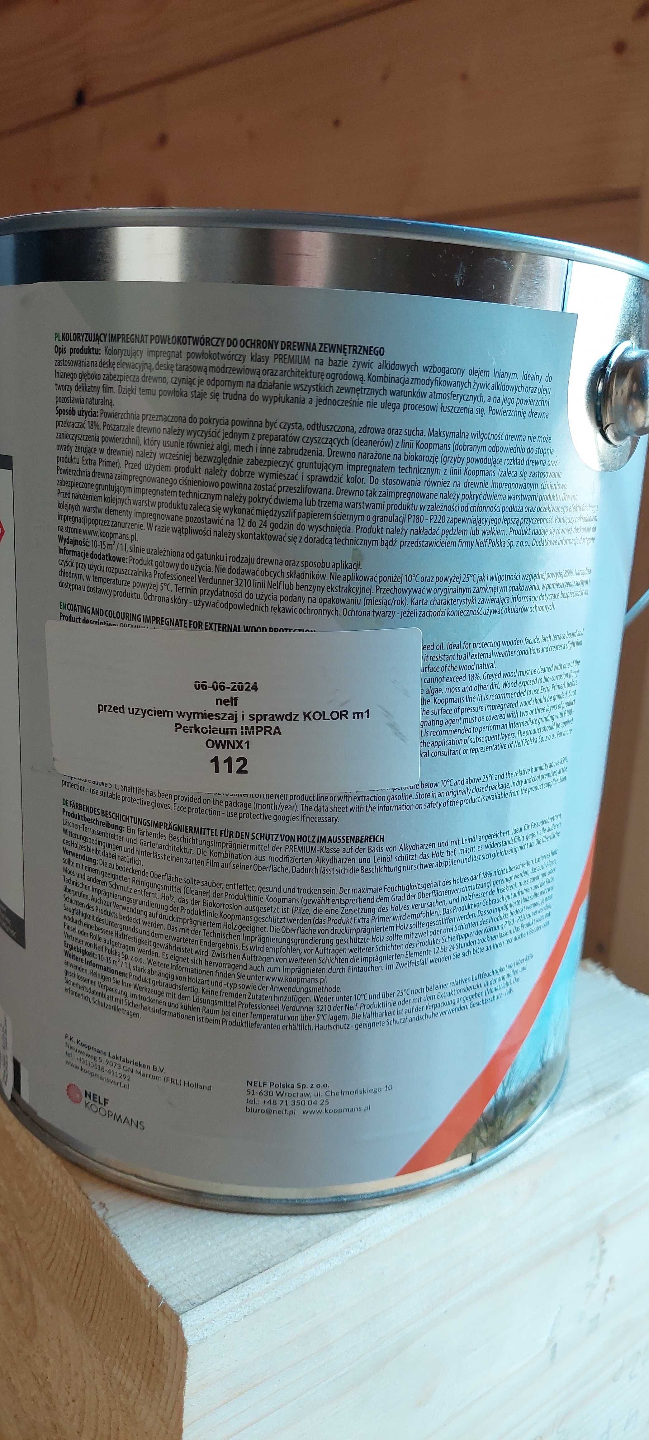 5l - impregnaty do drewna Impra /Każdy kolor -podbitka,elewacja,deska