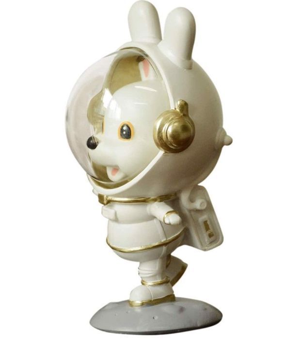 Figurka Dekoracyjna Królik Astronauta Biała 15Cm