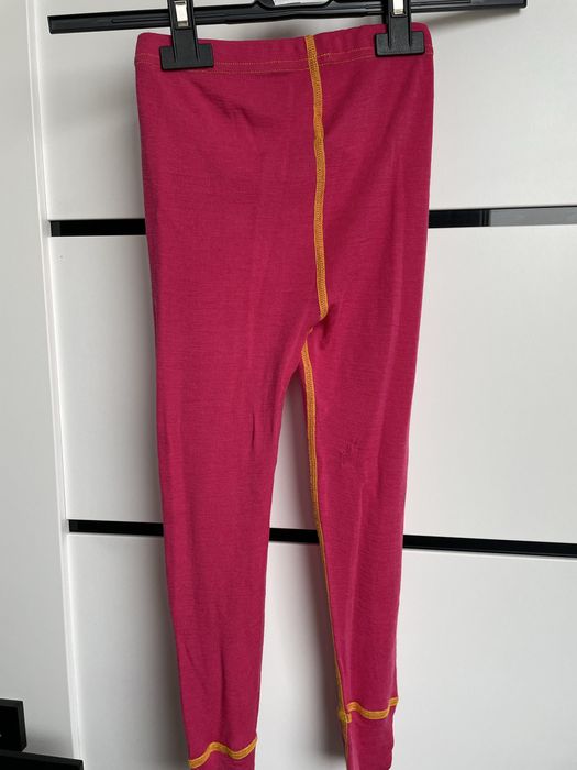 Termiczne dziewczece leginsy wełniane Janus 104 stan dobry merino wool