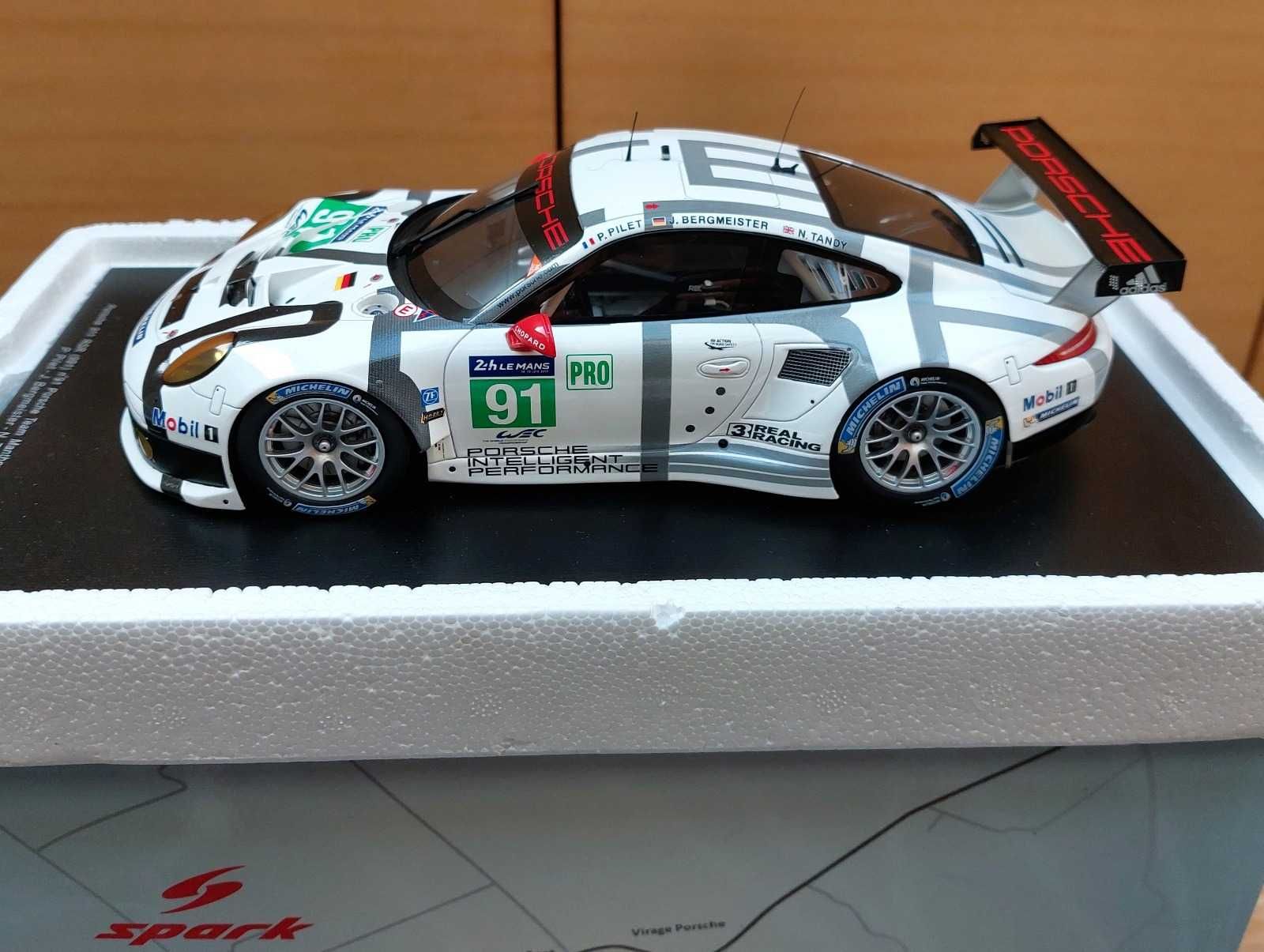Porsche 911 991 RSR #91 Endurance Racing GT Le Mans 2014 SPARK 1:18
