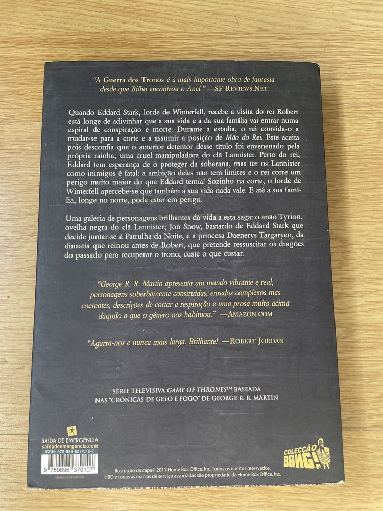 Livro George R.R. Martin A guerra dos Tronos