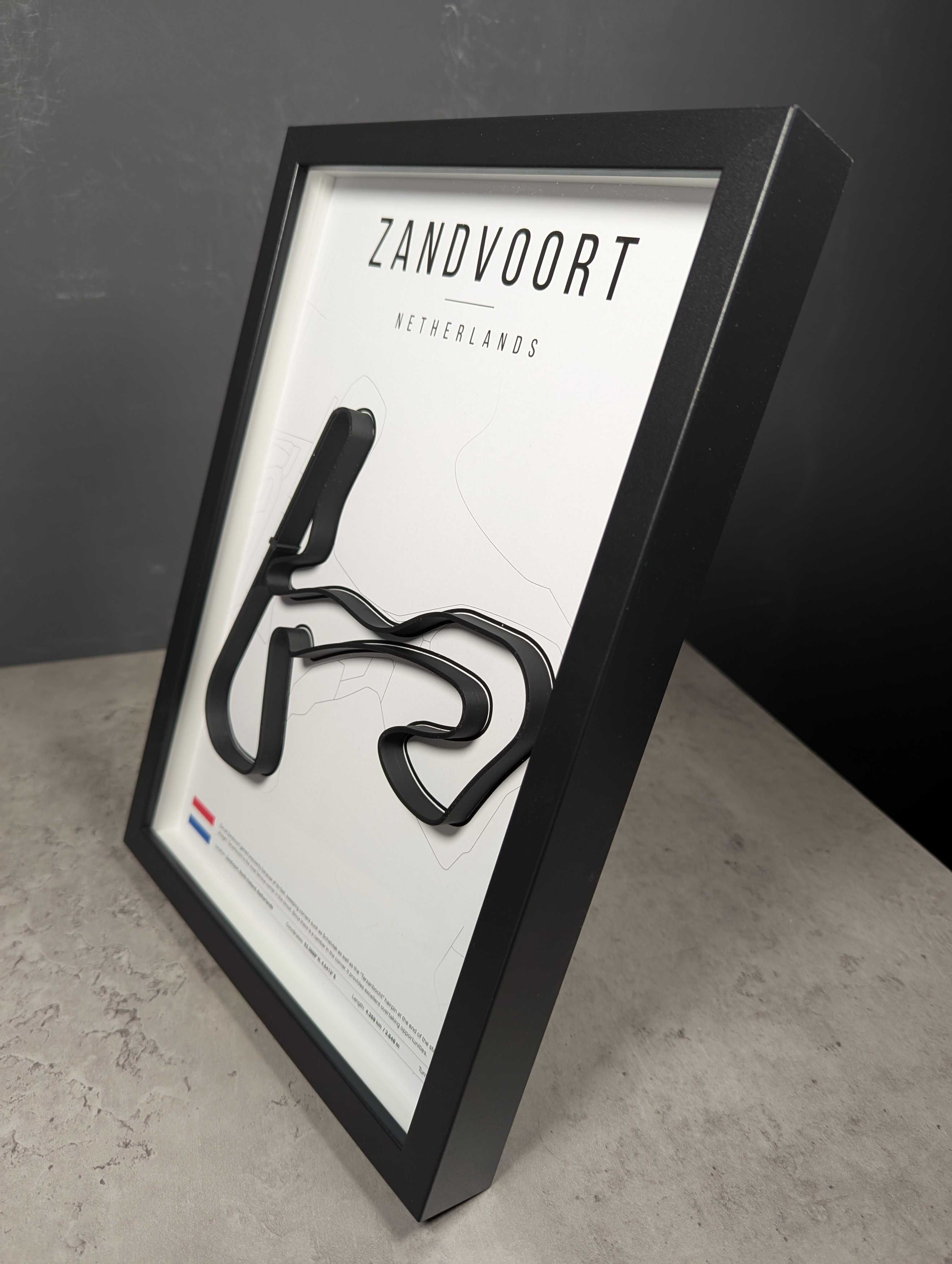 Об'ємна Рамка з 3D Трасою Zandvoort Зандворт 32x23x3 F1 Netherlands GP