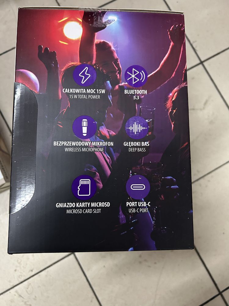 Głośnik karaoke Led