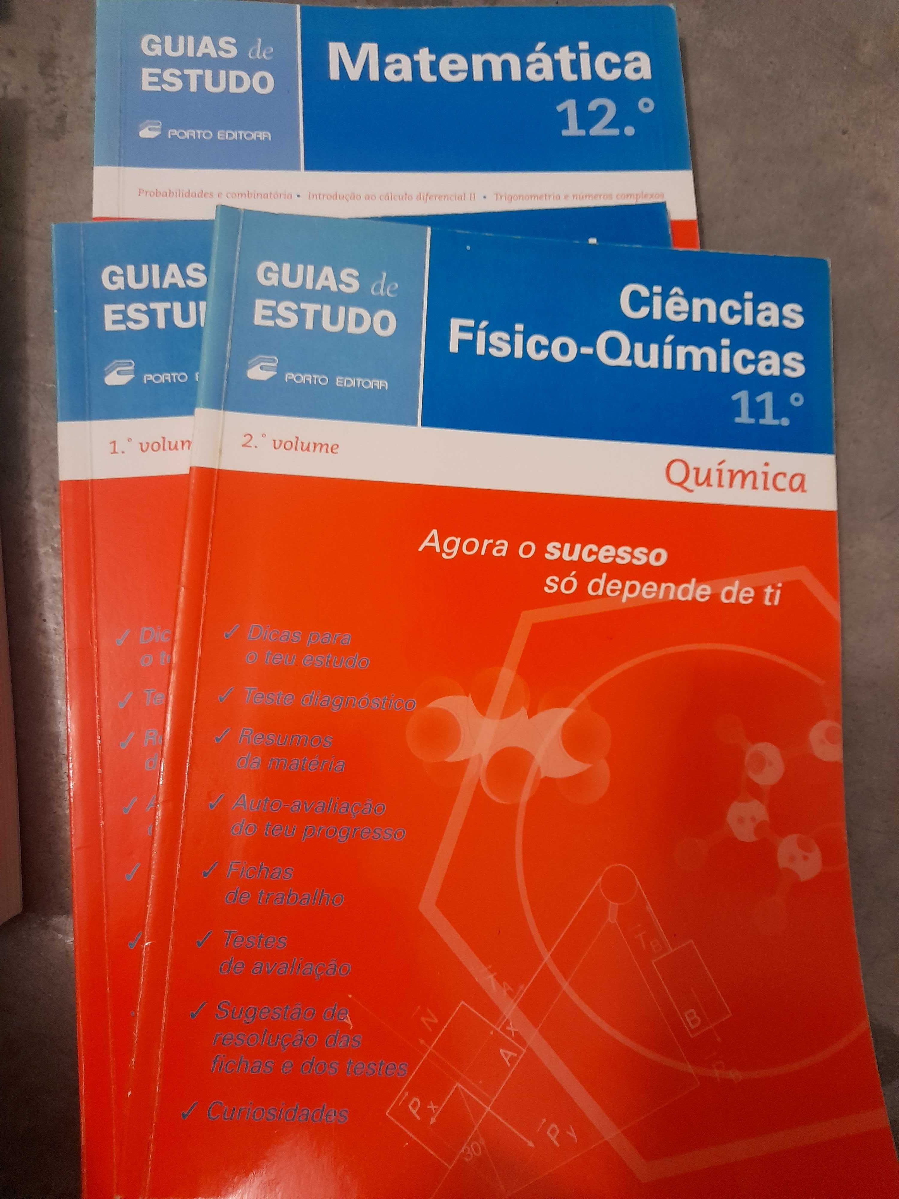 Guias de estudo/ Exames Química, biologia, matemática