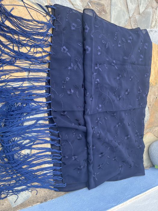 Echarpe 55x 145 cm azul escuro