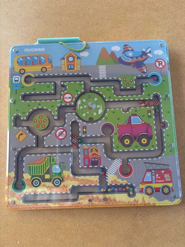 Drewniany Labirynt Tablica magnetyczna Zabawka Montessori dla dzieci