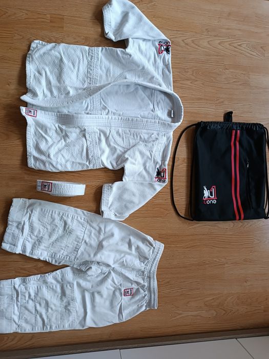 Biały strój Judo Kimono Judoga UONE roz. 130+Worek Stan 5+/6 jak nowa