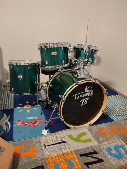 Zestaw perkusyjny Tamburo T5P20 Green Sparkle