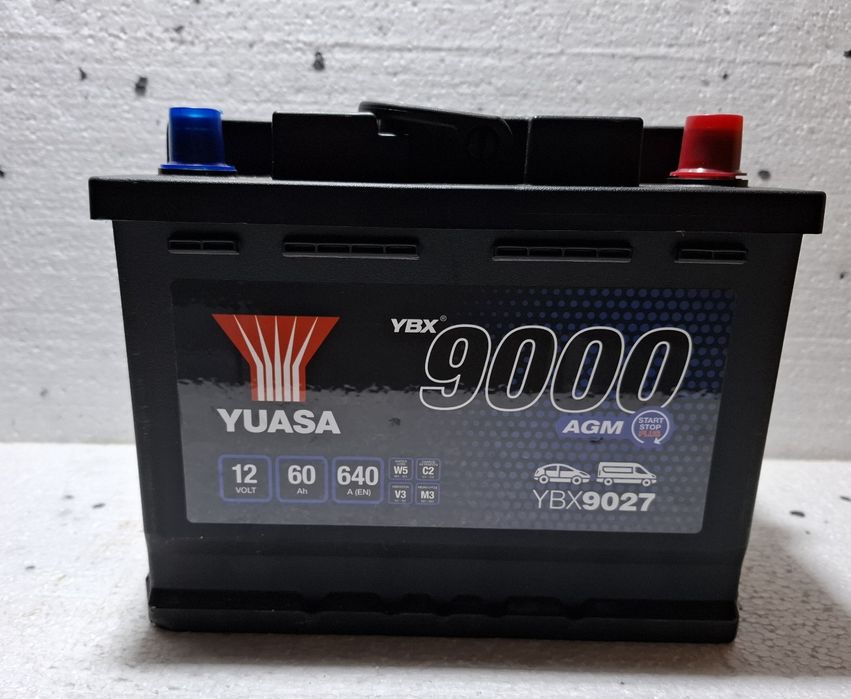Akumulator Yuasa 60 Ah 640A AGM START&STOP YBX9027