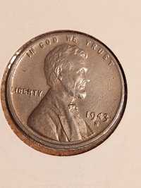 Moneta 1 cent USA 1943 S wojenny