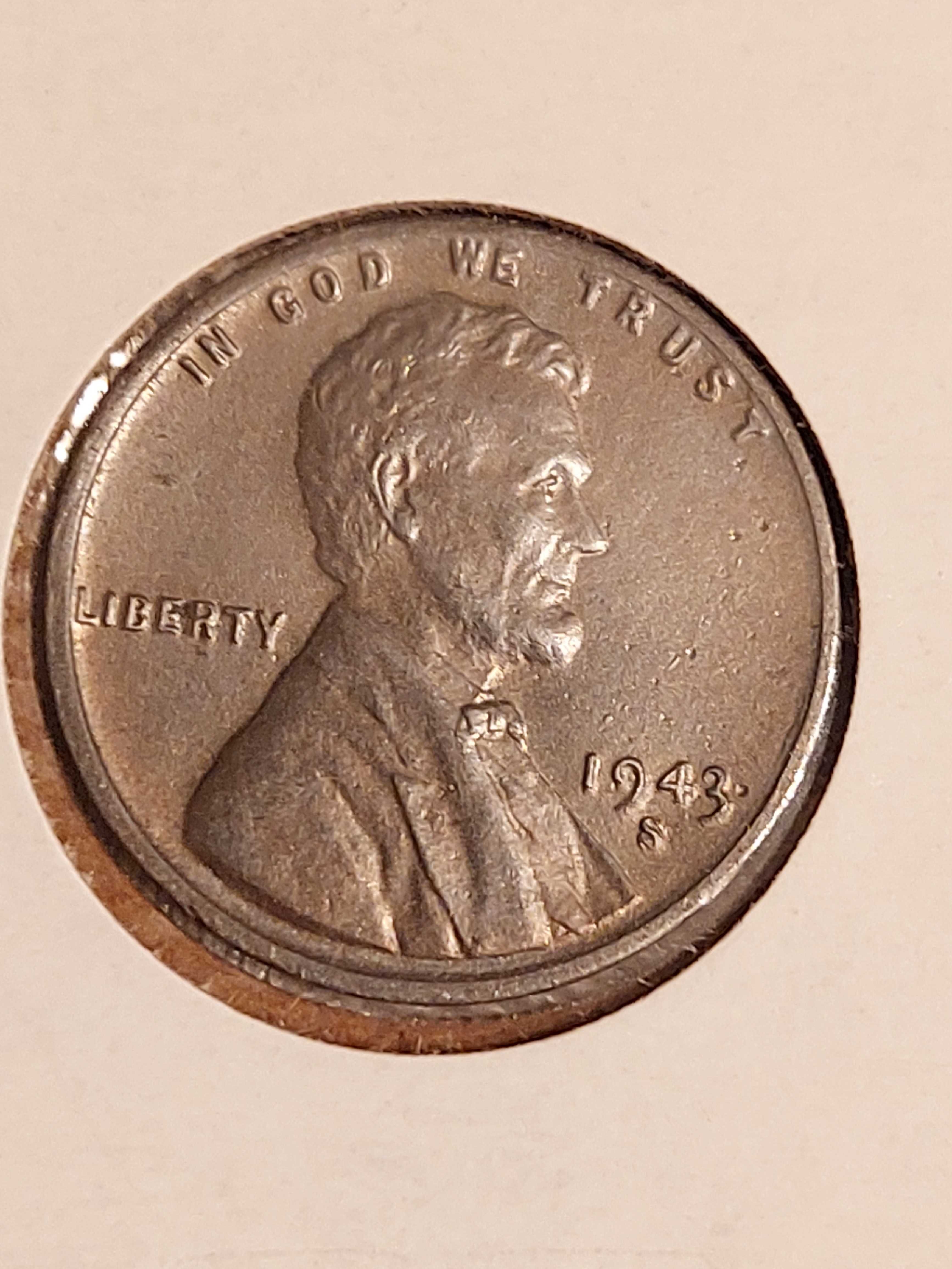 Moneta 1 cent USA 1943 S wojenny