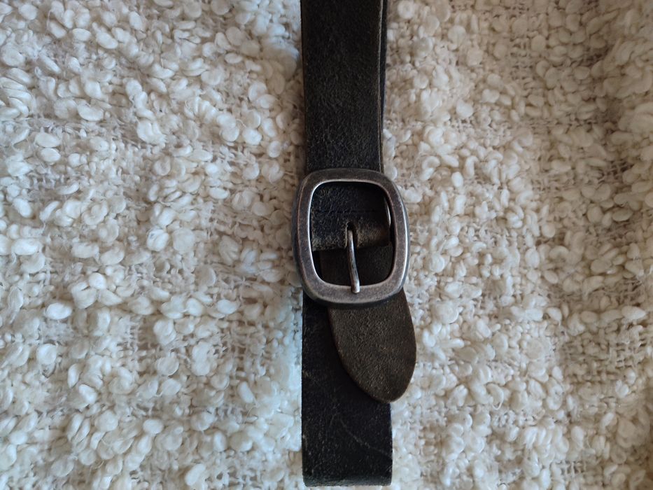 Ремень кожаный  с металлической пряжкой