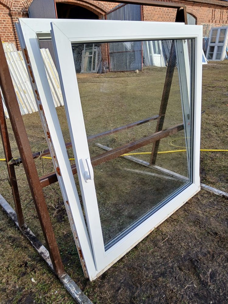 Okna 129X140 pcv okno plastikowe białe używane DOWÓZ CAŁY KRAJ