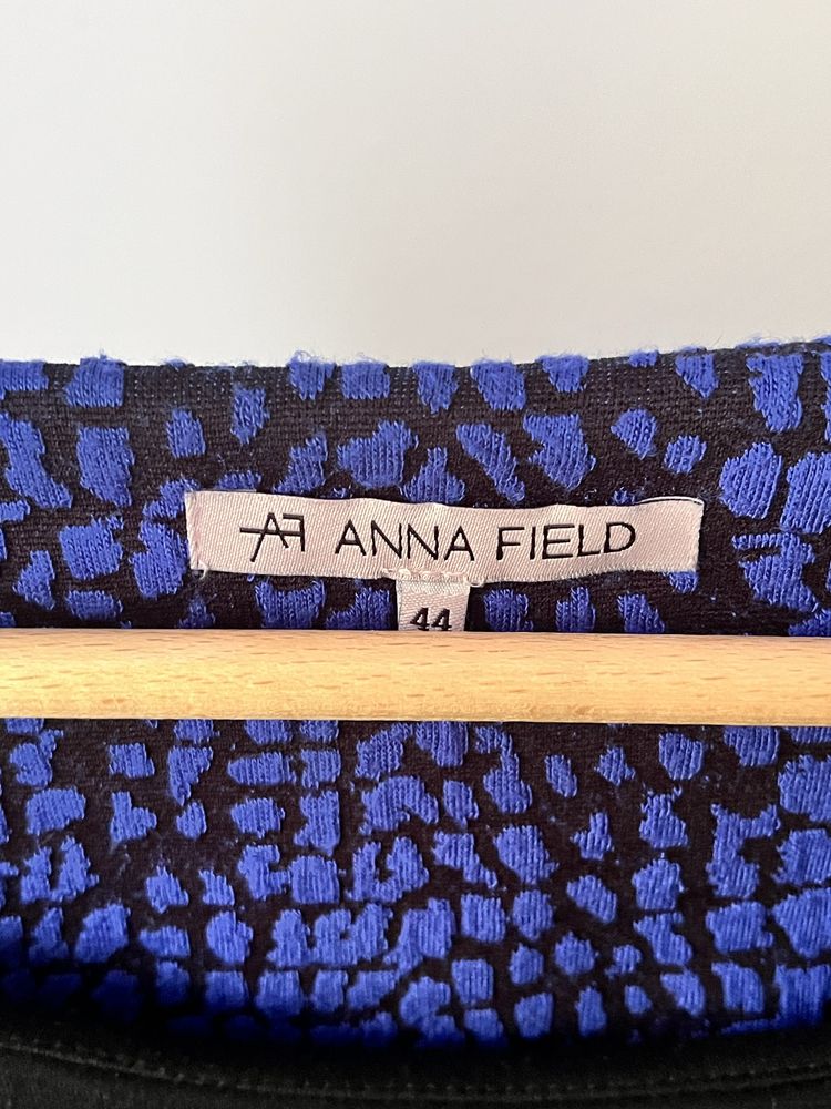 Anna Field - Sukienka czarno chabrowa bez rękawów wiskoza