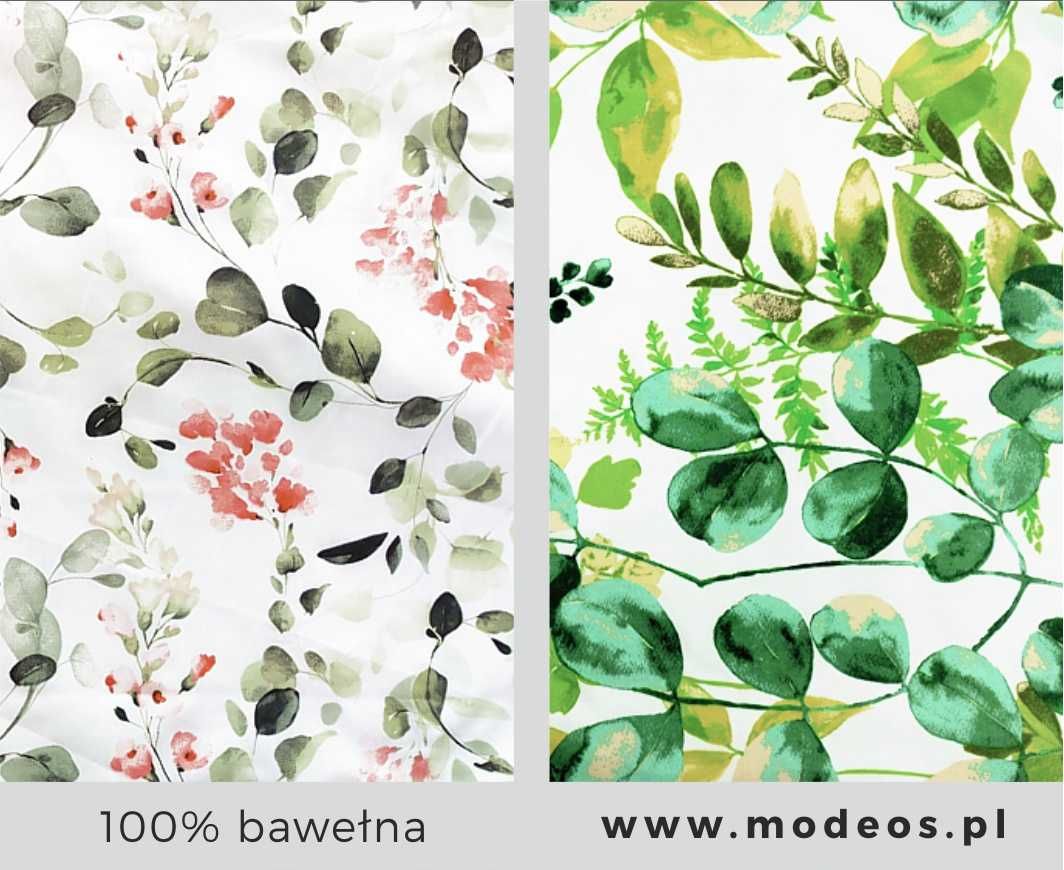 Tkanina bawełniana zielone liście eukaliptusa Materiał bawełna 100%