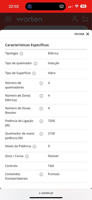 Placa de indução elétrica