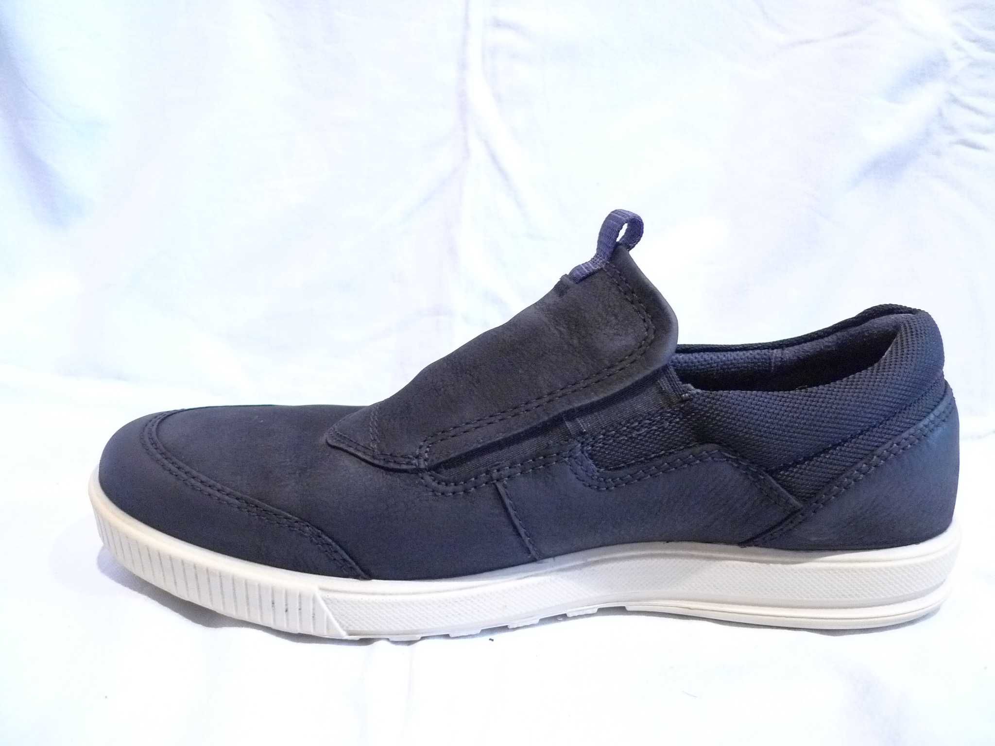 ECCO r.42/27cm Buty skórzane wsuwane półbuty mokasyny